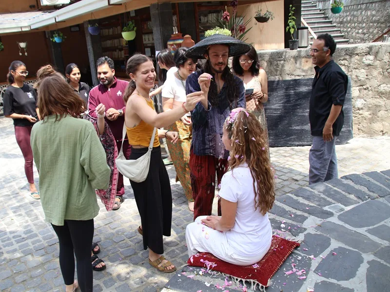 Joyful birthday celebration at Rishikesh Yogpeeth Ashram