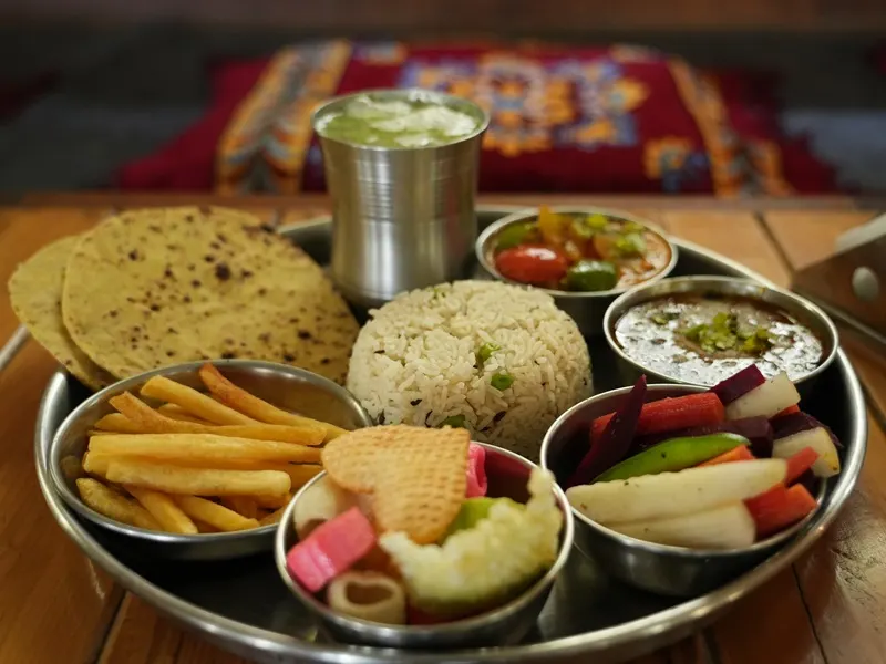 Organic sattvic meals at Rishikesh Yogpeeth
