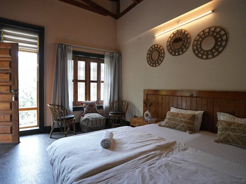Private student room at Abhayaranya Yoga School Rishikesh