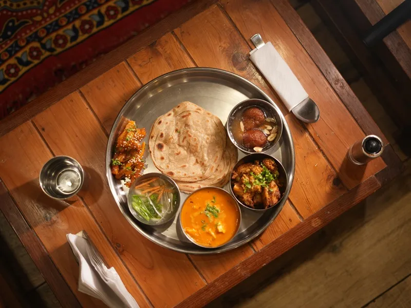 Healthy sattvic meal served at Rishikesh Yogpeeth Ashram