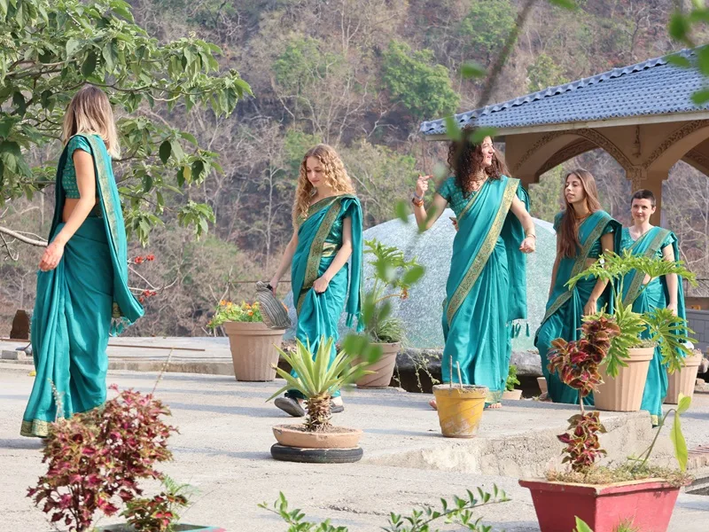 Yoga Students Relaxing – Rishikesh Yoga Ashram