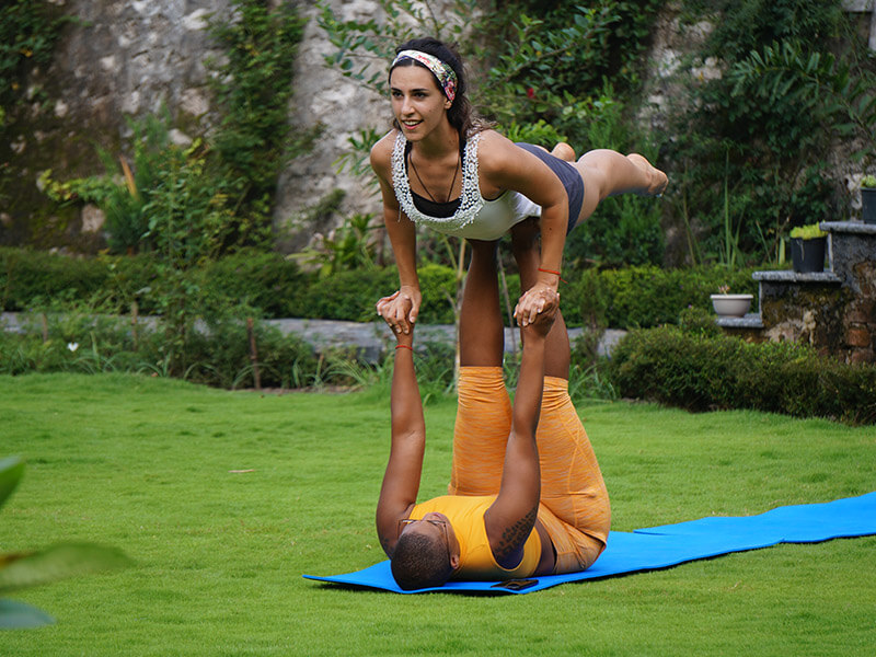 Students attending yoga retreats at Abhayaranya Yoga Ashram